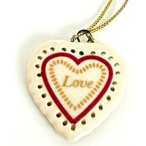 LENOX Valentine's Day Mini Ornament "Love Heart" From Retired Set EUC